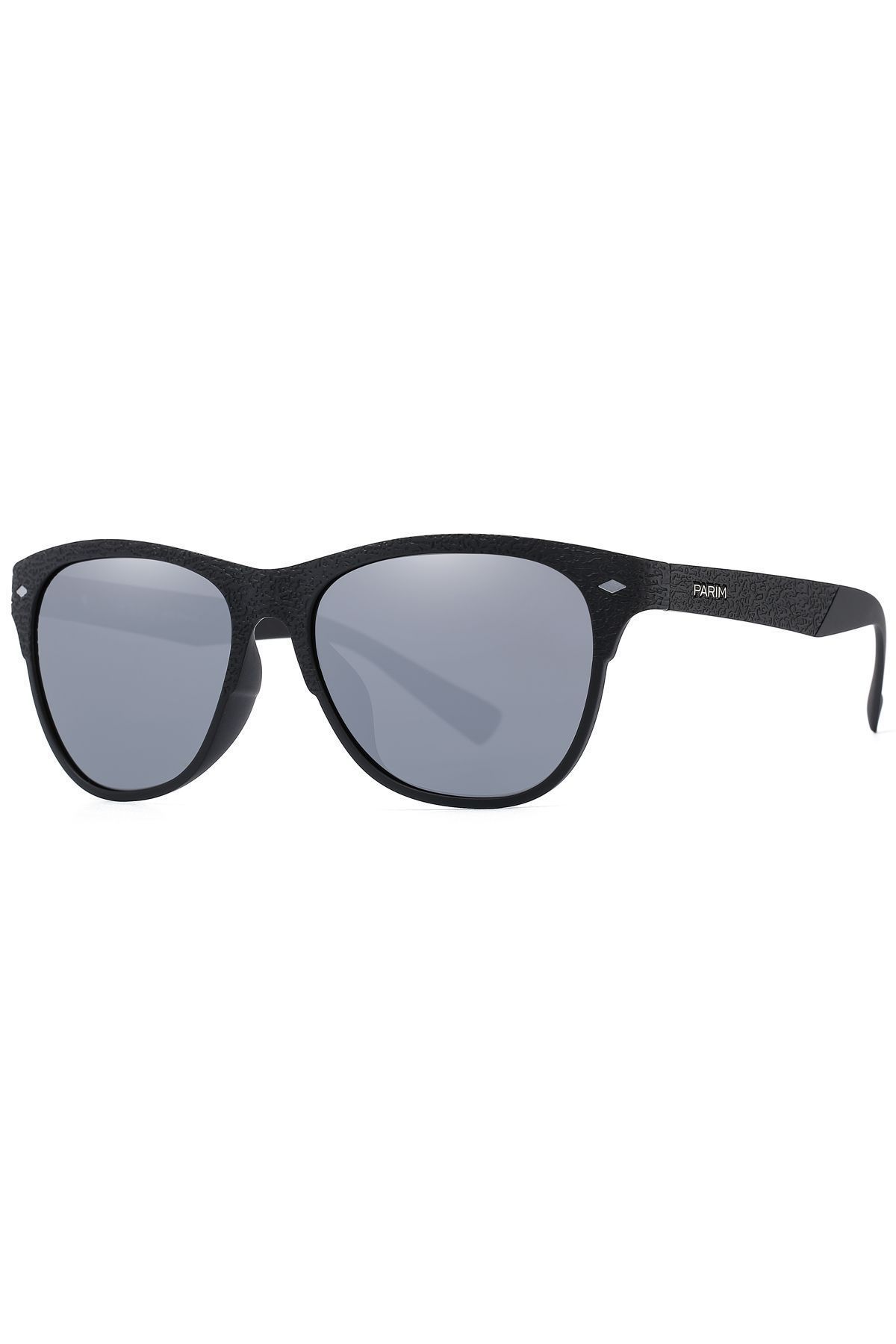 PARIM Polarized Unisex  Wayfarer Sunglasses Black Frame / Grey Lenses | SKU 1021 B1