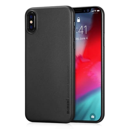 Memumi Slim Series Ultra Thin 0.3 mm Back Cover for Apple iPhone Xs - Black (5.8")