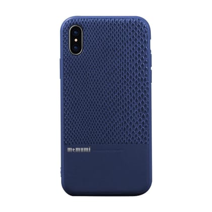 Memumi Heroic Series Back Leather Cover for Apple iPhone X/10 PremiumTPU + PC + PU - Blue (5.8")