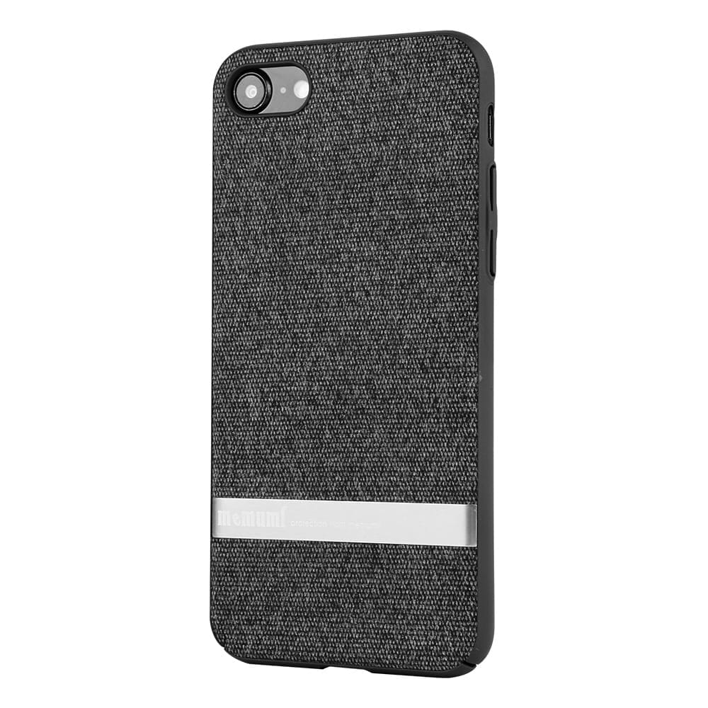 Memumi Jazz Series Hard Canvas / Fabric Back Cover for Apple iPhone 7/8, Shockproof - Black (4.7")