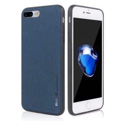 Memumi Magnific Series Canvas Back Cover for Apple iPhone 7 & 8,  Shockproof - Blue (4.7")