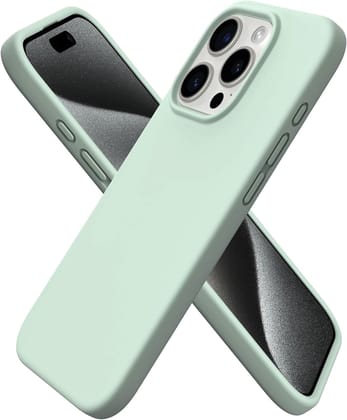 Memumi Shockproof Liquid Silicone Back Cover for Apple iPhone 15 Pro Max(6.7")Green