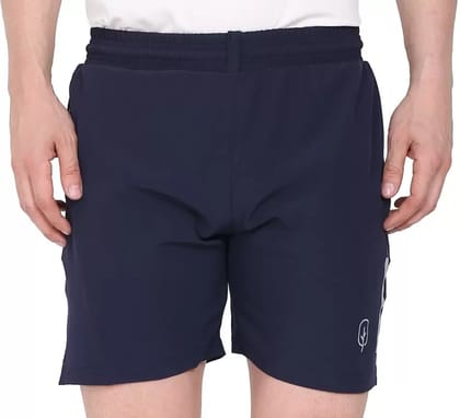 BlueFicus Plain Cotton Lycra Sport Shorts, Regular Fit Double Pocket Shorts for Mens ( Navy Blue )