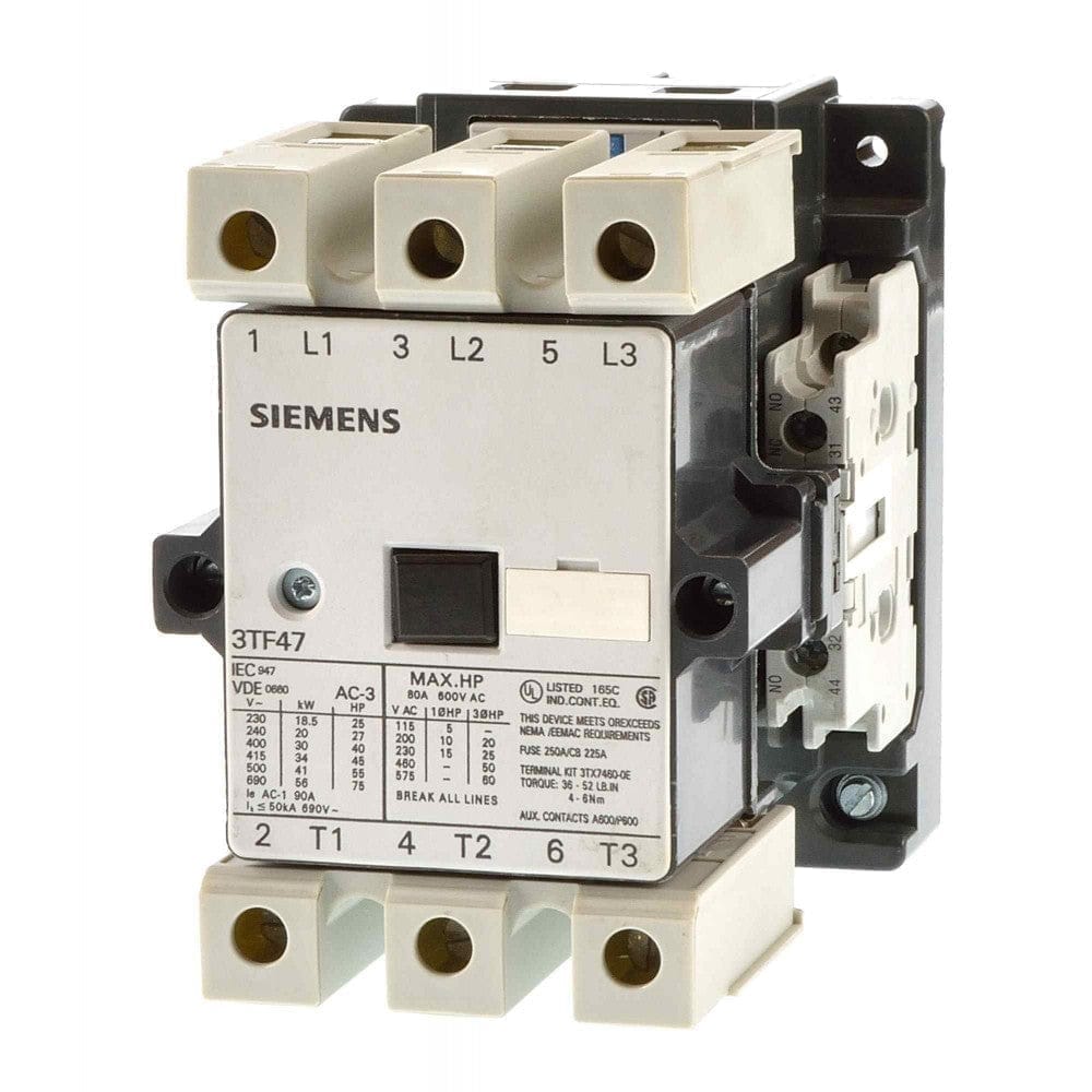 Siemens Sicop 70A 230V 2NO+2NC Triple Pole Contactor, 3TF47720AP0