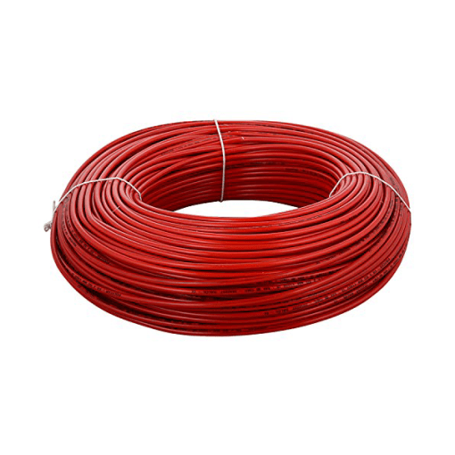 Finolex 6 SQMM X 1 CORE PVC Insulated  COPPER FLEXIBLE CABLE RED (100 Meters)