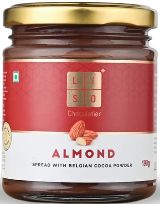 Almond Spread | Belgian Cocoa Powder | More Almonds | Slow Roasted | 100% Vegetarian with No Palm Oil | Cold Processed | Small Batches