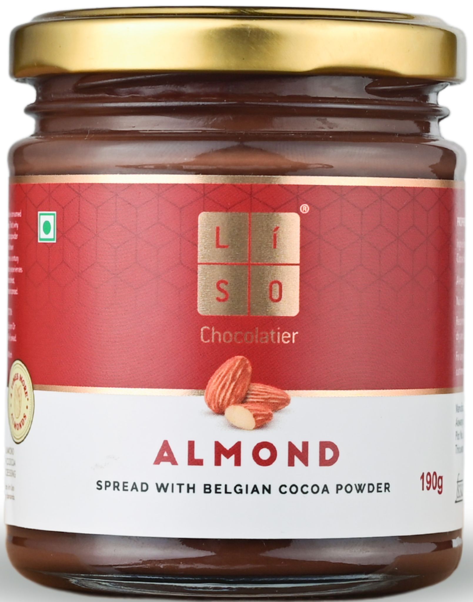 Almond Spread | Belgian Cocoa Powder | More Almonds | Slow Roasted | 100% Vegetarian with No Palm Oil | Cold Processed | Small Batches