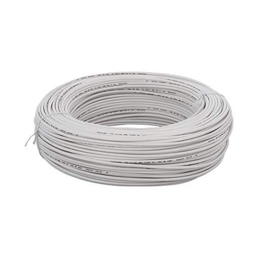 Finolex 4 SQMM SINGLE CORE PVC Insulated  COPPER FLEXIBLE FRLS CABLE WHITE (100 Meters)