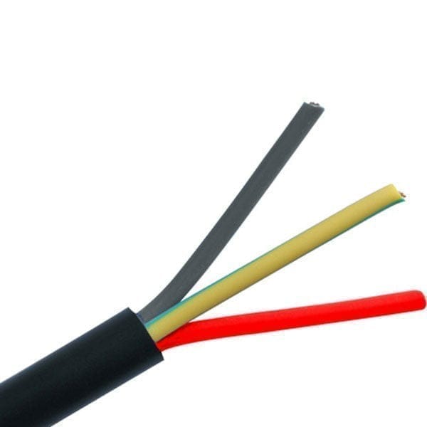 Finolex 1.5 SQMM X 3 CORE PVC Insulated  & SHEATHED COPPER FLEXIBLE CABLE BLACK (100 Meters)