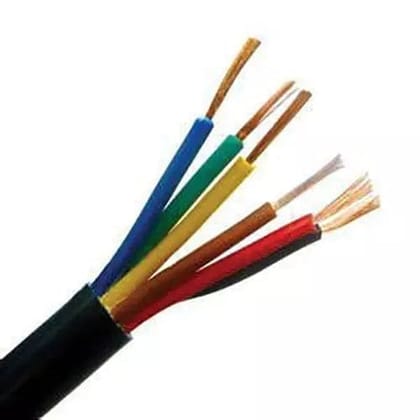 Finolex 0.50 SQMM X 6 CORE PVC Insulated  & SHEATHED COPPER FLEXIBLE CABLE BLACK (100 Meters)