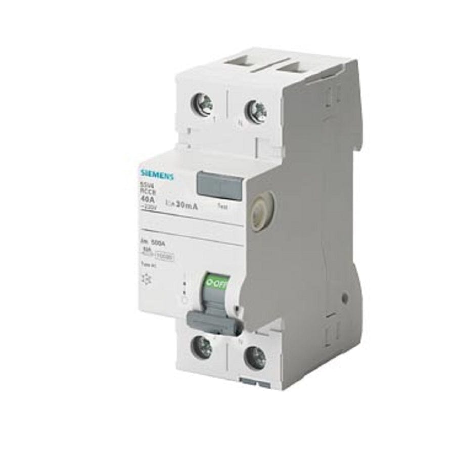 Siemens 5SV46160RC - 63A 300mA 2P 2MW TYPE AC RESIDUAL CURRENT CIRCUIT BREAKER