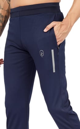 BlueFicus Men's Heavy Lycra Regular Fit Double Pocket Track Pant (Blue)