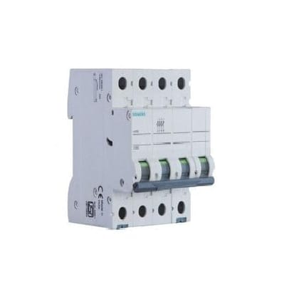 Siemens 5SL64256RC -25A 4P 4MW 7.5kA TYPE:"B" AC:240/415V 50-60Hz MCB