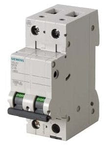 Siemens 5SL42037RC - 3 AMP TWO POLE 10kATYPE C MINIATURE CKT. BREAKER