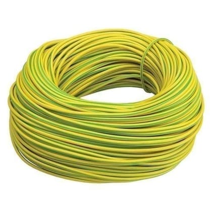 Polycab 0.75 Sqmm Single core Pvc Insulated Copper Flexible Frls Cable  Yellow/Green  (100 Meters)