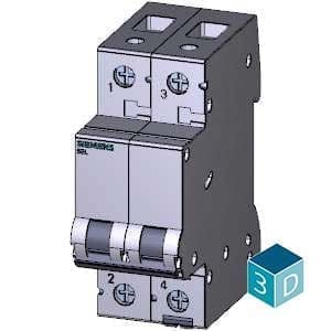 Siemens 5SL72108RC - 10A 2P- 400V AC BETAGARD MCB D CURVE