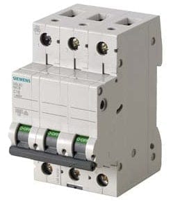 Siemens 5SL63066RC-6A 3P 3MW 7.5kA TYPE:"B" AC:240/415V 50-60Hz MCB