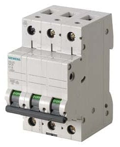 Siemens 5SL63166RC-16A 3P 3MW 7.5kA TYPE:"B" AC:240/415V 50-60Hz MCB