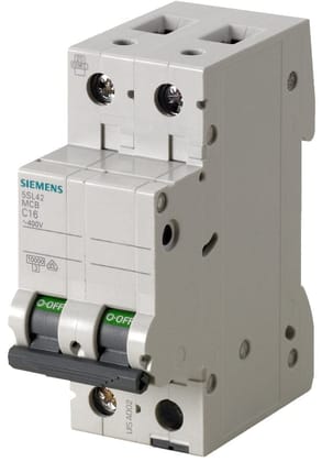 Siemens 5SL42137RC -13 AMP TWO POLE 10kATYPE C MINIATURE CKT. BREAKER