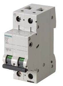 Siemens 5SL62166RC-16A 2P 2MW 7.5kA TYPE:"B" AC:240/415V 50-60Hz MCB