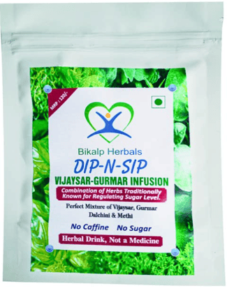 Bikalp Herbals Dip-N-Sip Unisex Natural Vijaysar Gurmar Infusion (Pack Of 6)