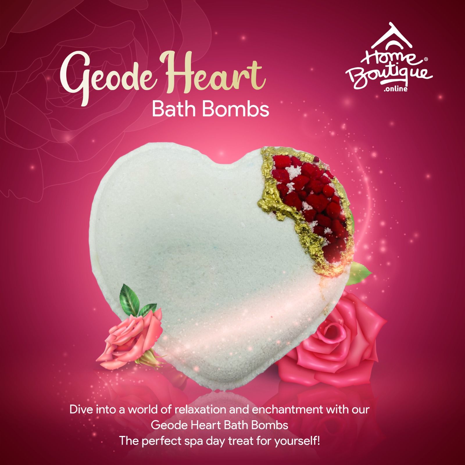 Geode Heart Bath Bomb