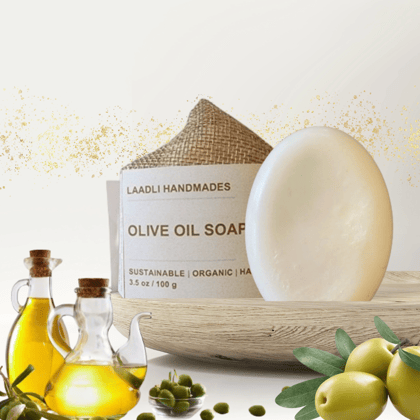 Olive oil Soap | 100% Handmade Organic Natural Soap | 90 gm | Herb | Excellent moisturiser, Skin healer