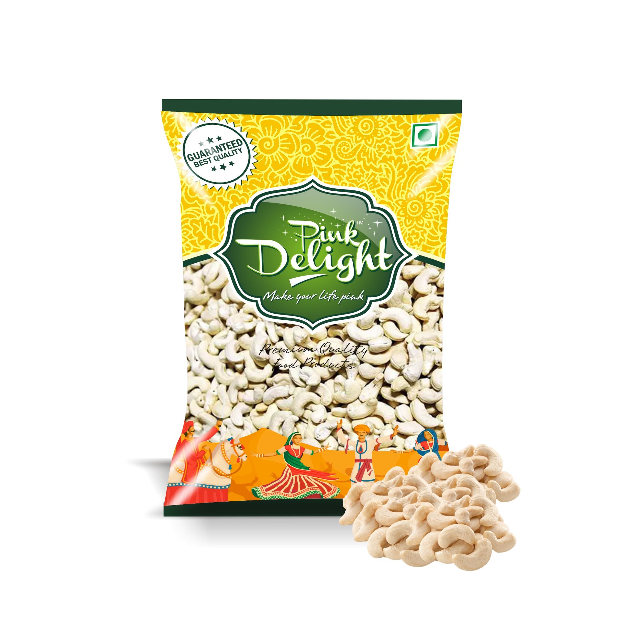 Pink Delight | Kaju (Cashew) | Natural & Organic Dry Fruits | 100 Gm Pack