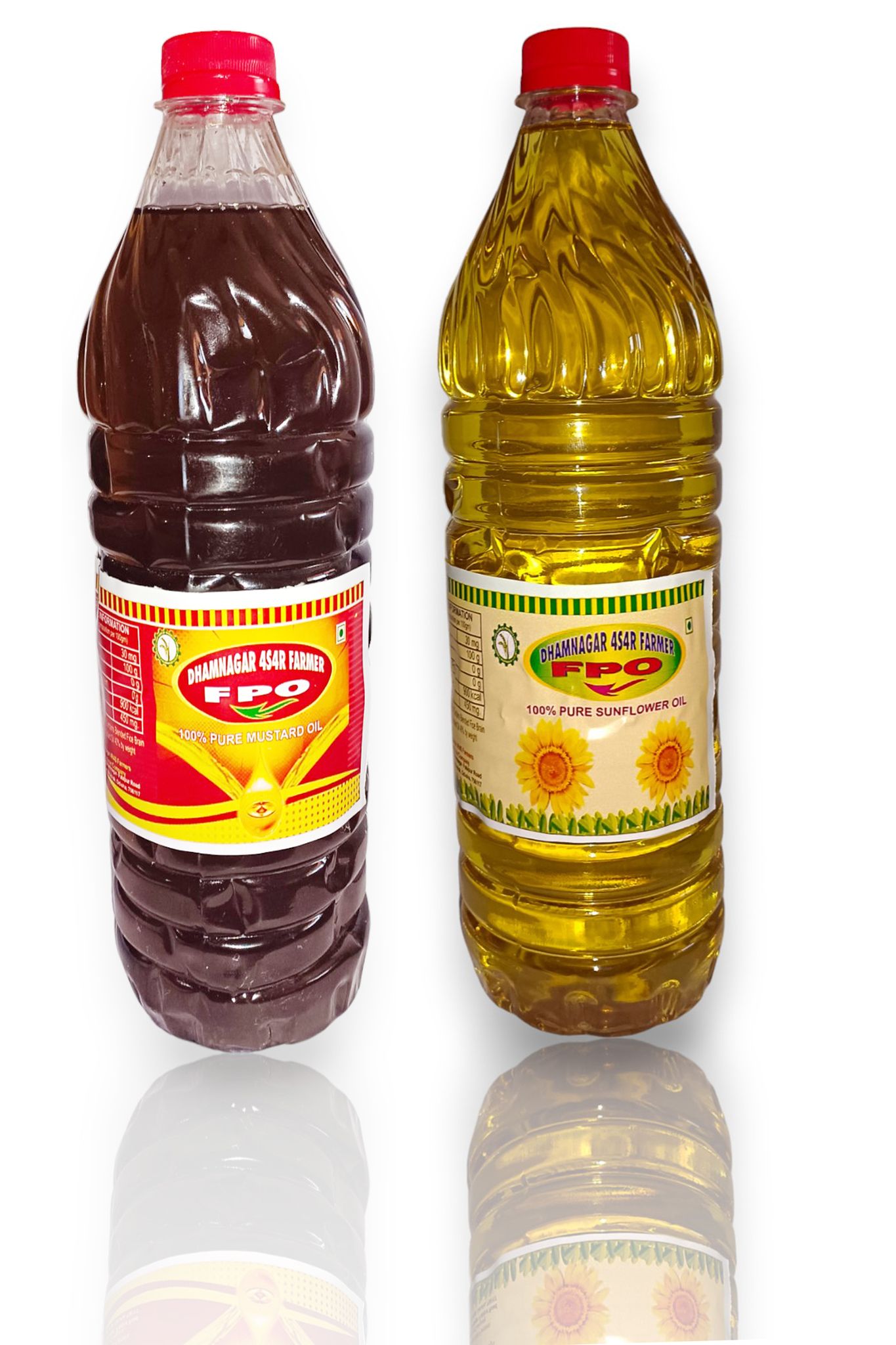 Combo pack of mustard oil and sunflower oil.