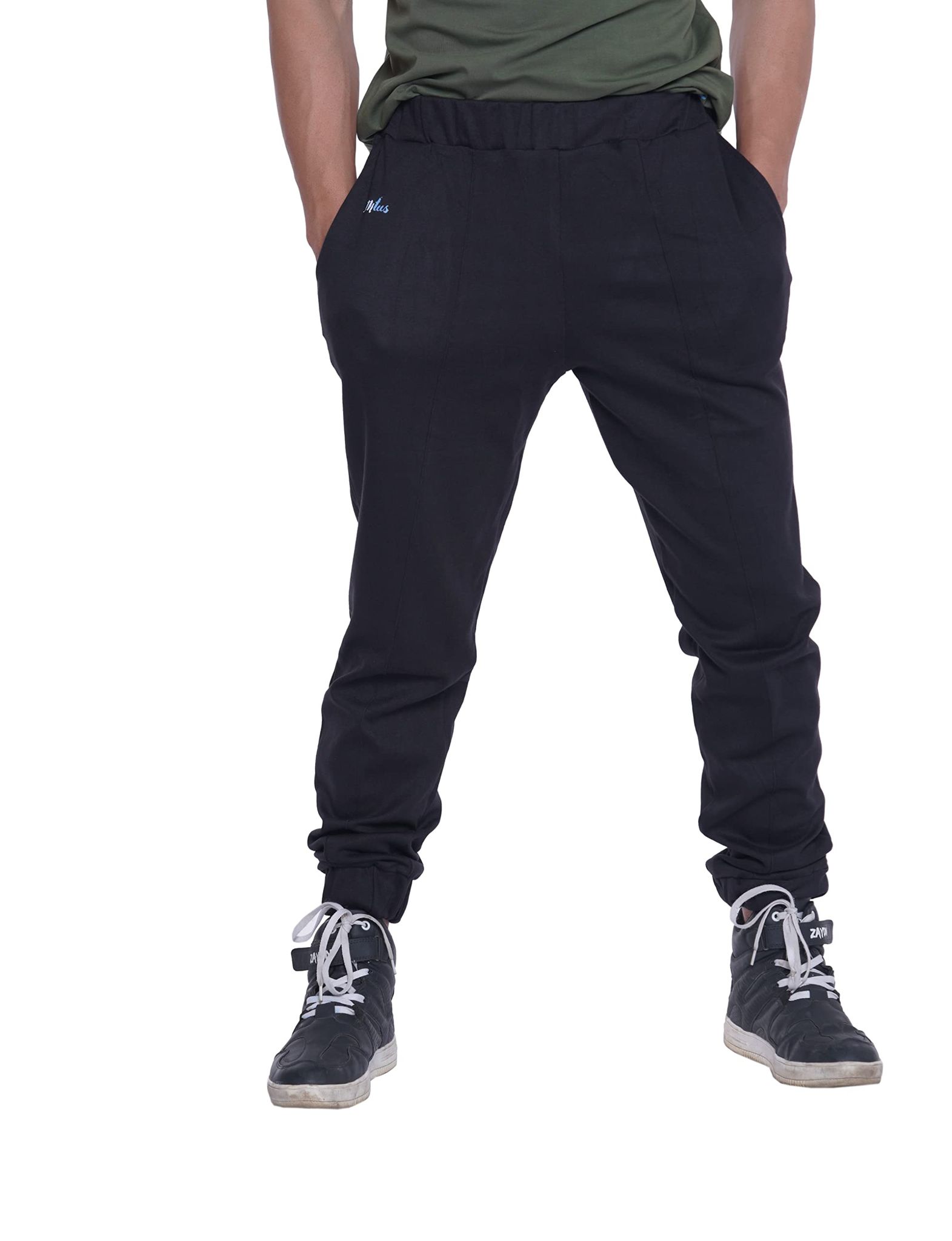 Intees Fashion Men's Cotton Blend Regular Fit Track Pant/Joggers | Black | S