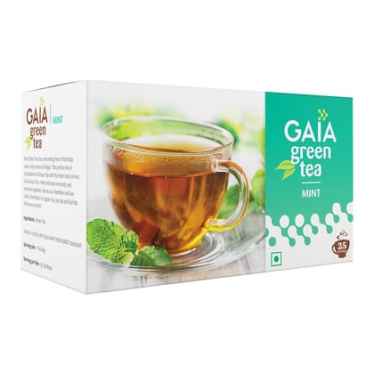 Gaia Green Tea Mint 25 tea bags