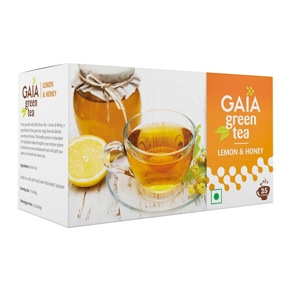 Gaia Green Tea Honey & Lime 25 tea bags