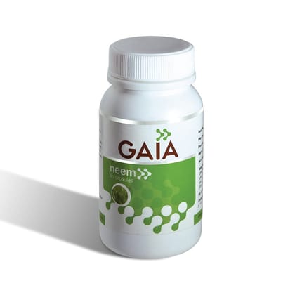 Gaia Neem Capsules - Buy 2, Get 2 | Anti-Bacterial, Anti-Fungal, 100% Natural Blood Purifier | Fights Against Acne | Made from Pure Neem Leaf Powder | Cooling Agent | 60 Capsules