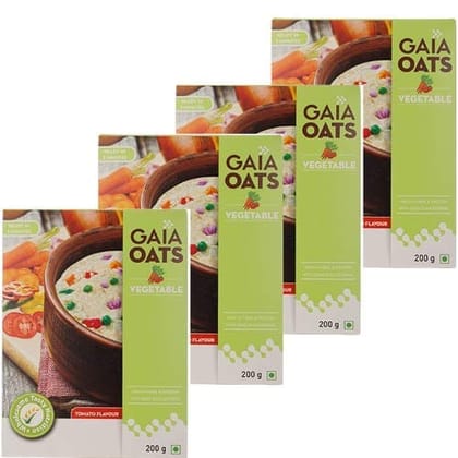 GAIA Oats vegetable,High in fiber & protein with zero cholesterol 200 gm (Pack of 4 200 each)