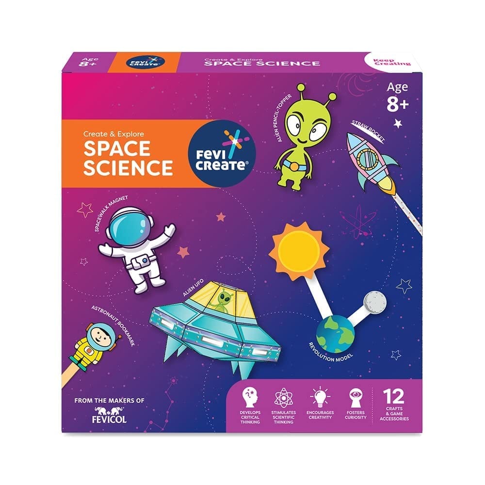 Fevicreate DIY Space Science kit Space Themed DIY Craft Kit |12 SpaceThemed Crafts in one