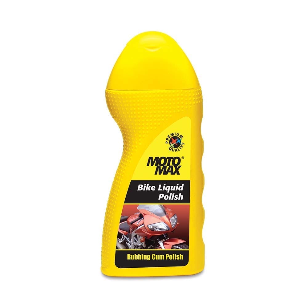 Motomax Bike Liquid Polish 100 ml Removes tough stains, High Gloss &  Shine on painted metal and plastic surfaces Comes with a sponge for easy application on bike, motorbikes motorcycle