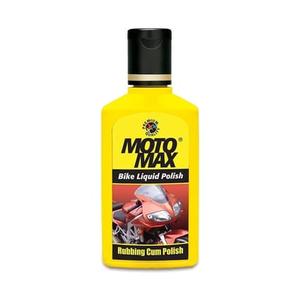 Motomax Bike Liquid Polish 50 ml Removes tough stains , High Gloss &  Shine on painted plastic and metal surfaces For bike, motorbikes motorcycle