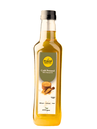 Premji Edible Oils Cold Pressed Yellow Mustard Oil, Naturally Cholesterol Free, Rich content of Omega 3 & 6 - Kacchi Ghani Sarso Tel