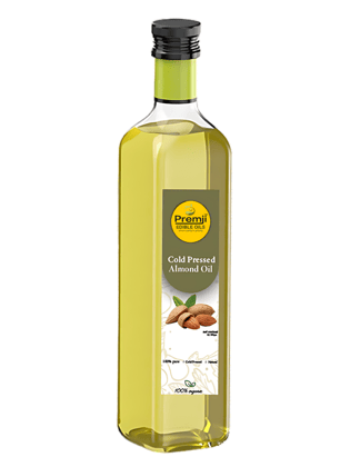 Premji Edible Oils Cold Pressed Almond Oil, Rich in Vitamin- E, Aroma Keeps Skin Moisturized