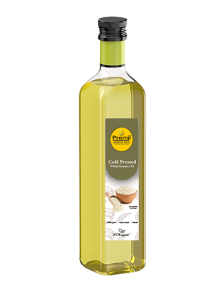 Premji Edible Oils Cold Pressed White Sesame Oil, Packed with essential Nutrients, Antioxidants, and healthy fats - 1 Ltr