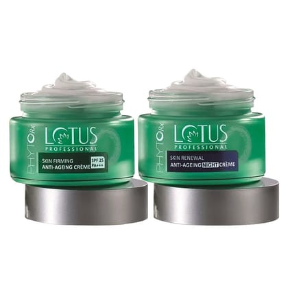 Lotus Herbals Phyto-Rx Skin Renewal Anti-Ageing Creme & Night Creme (50gm+50gm) Combo Pack of 2