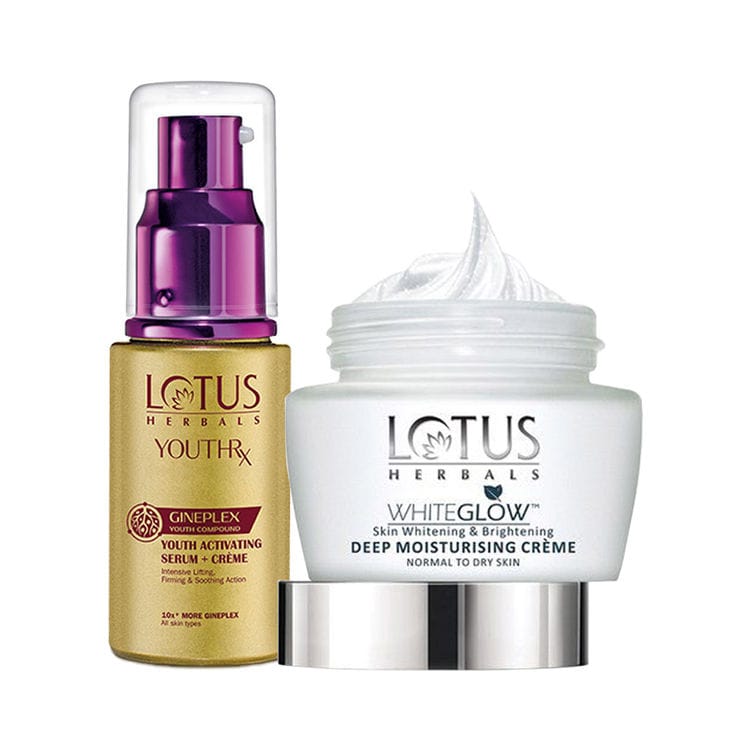 Lotus Herbals Whiteglow Cream & Youthrx Serum Combo (30ml+60gm) Combo