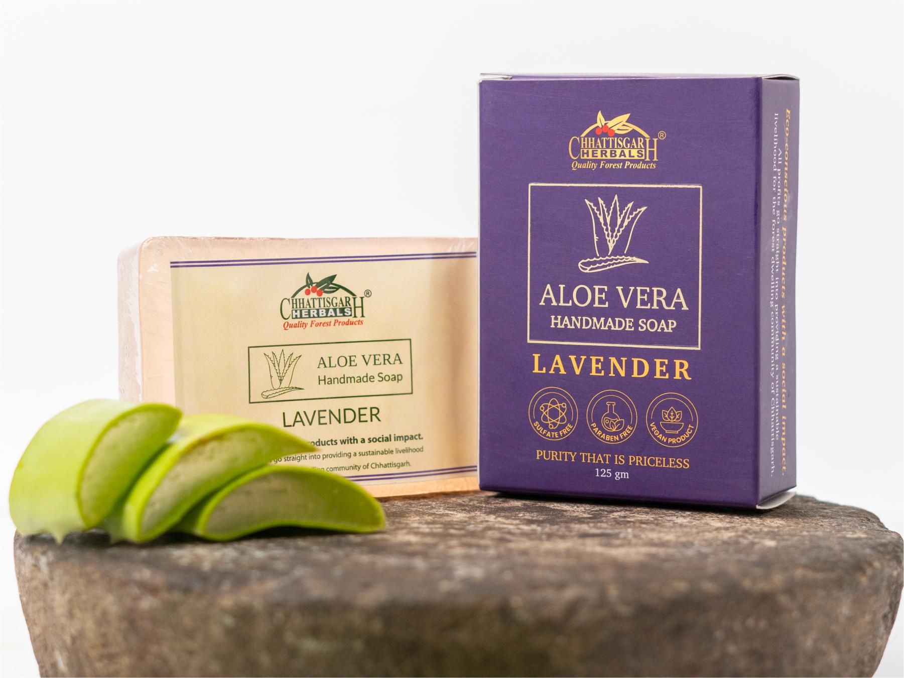 Chhattisgarh Herbals Alovera Soap Lavender | 125 GM