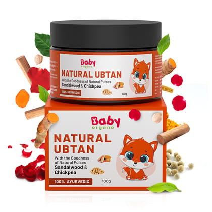 BabyOrgano Natural Ubtan | Skin Lightening and Tan Removal For Babies | Exfoliates dead skin cells