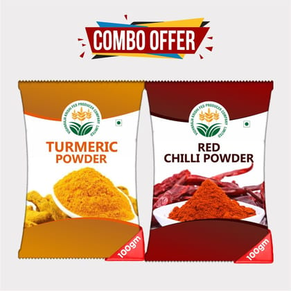 Combo pack of Turmeric and Red Chilli Powder