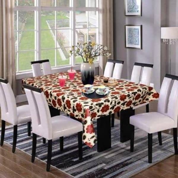 CRAFT CITY Dining Table Cover Printed Table Cover Without Lace- Waterpoof & Dustproof High Qualtiy Made in India Table Cover