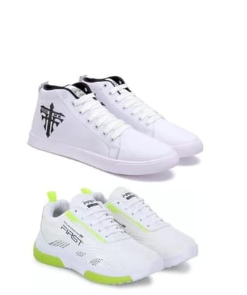 Ababil sport shoe lace up and flip-flop white color running shoes for men
