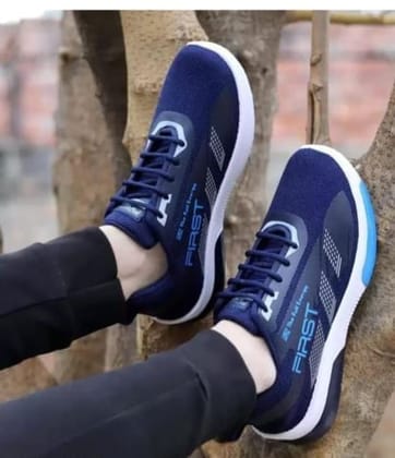 Blue trendy shoes