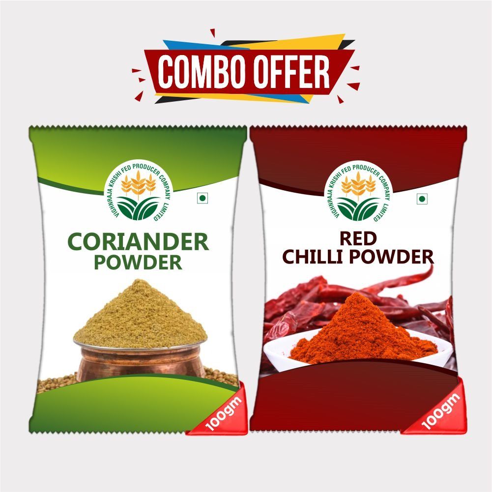 Combo pack of Coriander and Red Chilli Powder