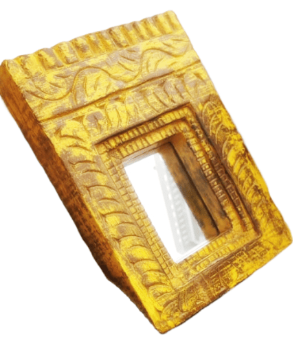 Vintage Finish Yellow Mirror